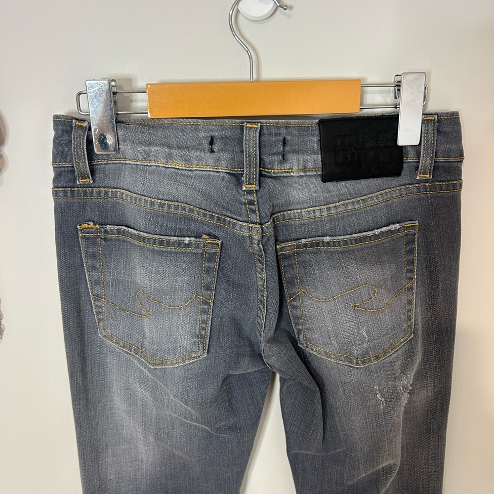 Beautiful Classic Gray distressed Jeans by Miss Miss❤️40/8 - Picture 9 of 14